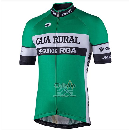 Caja Rural Ropa Ciclismo Culotte Corto 2018 Hombre Mangas Cortas Verde